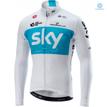 Maillot vélo 2018 Team Sky Hiver Thermal Fleece N001